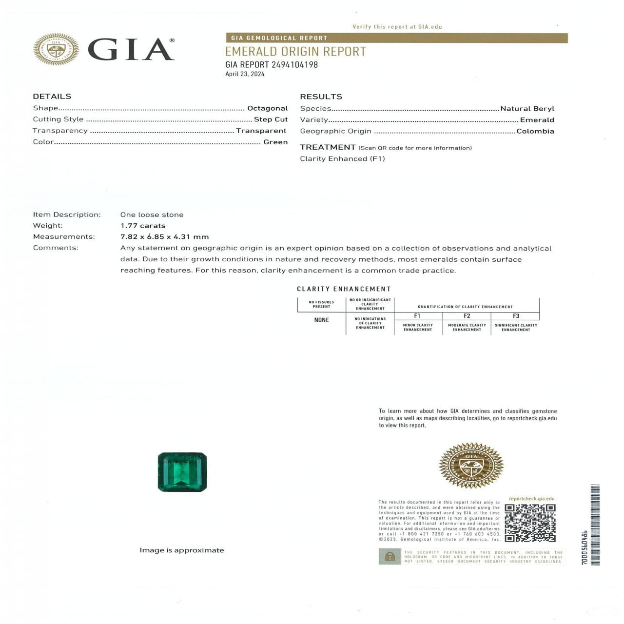 PT エメラルド リング 1.77CT