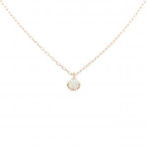 K18PG ソリティア ダイヤモンド ネックレス 0.20CT