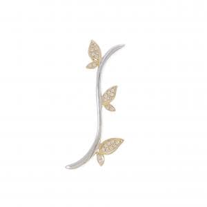 K18WG/K18YG ダイヤモンド ピアス 0.13CT 片耳