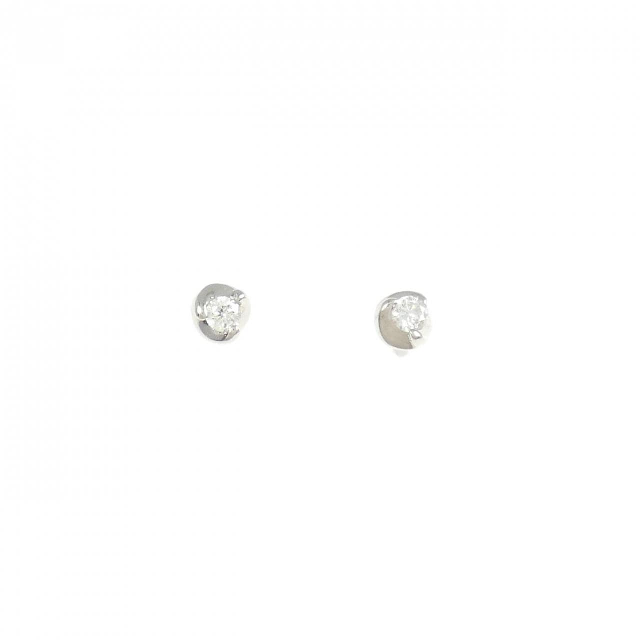 PT900 ダイヤモンド ピアス 0.06CT