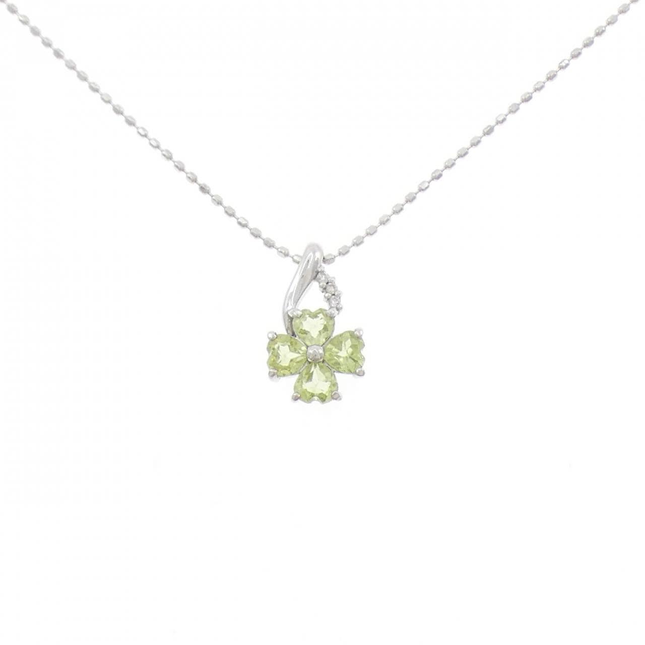 K10WG ペリドット ネックレス