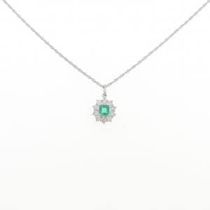 PT900/PT850 エメラルド ネックレス 0.61CT