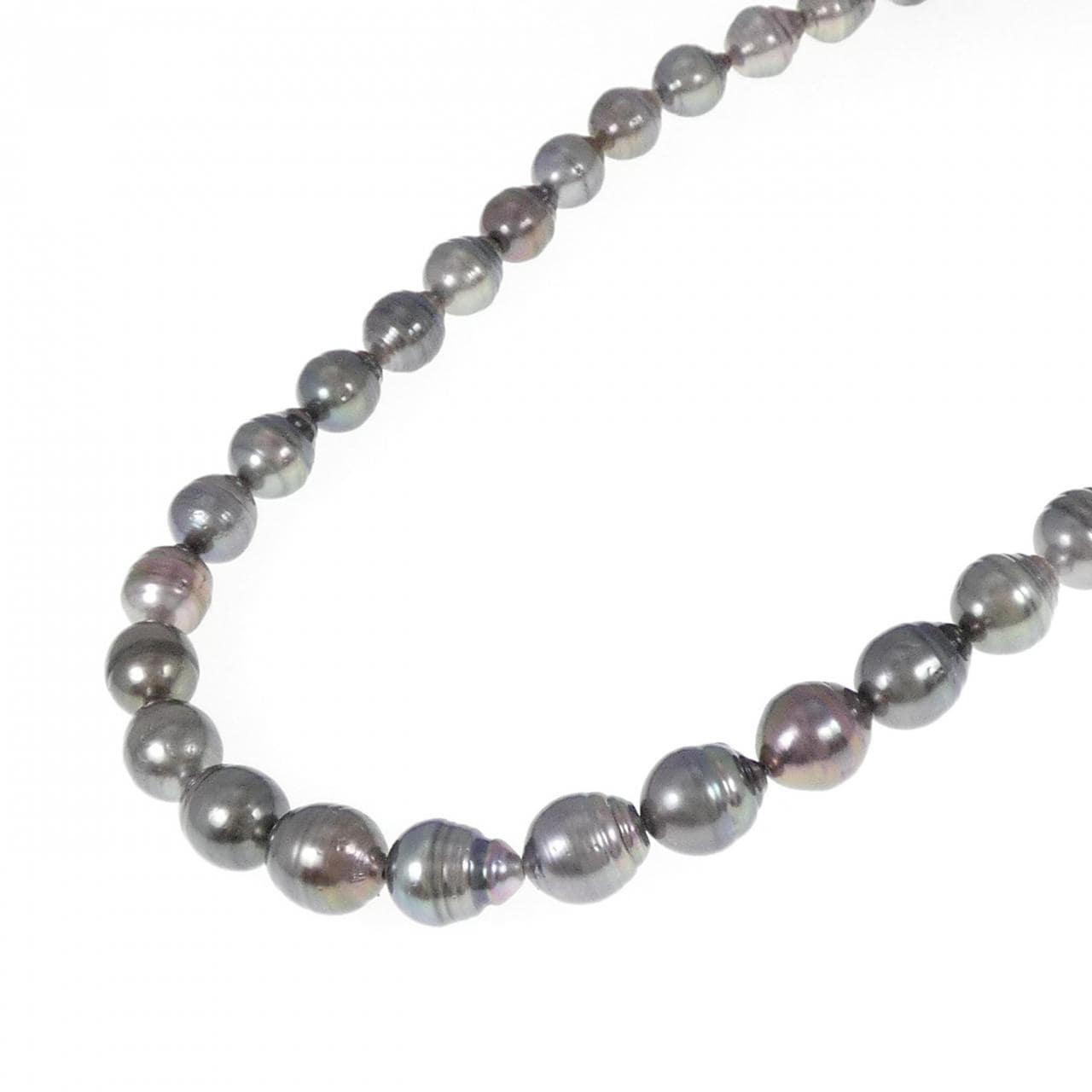 Silver clasp black butterfly pearl necklace 10-12mm