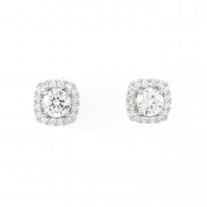 【リメイク】PT/ST ダイヤモンド ピアス 0.319CT 0.322CT D VS1 Good