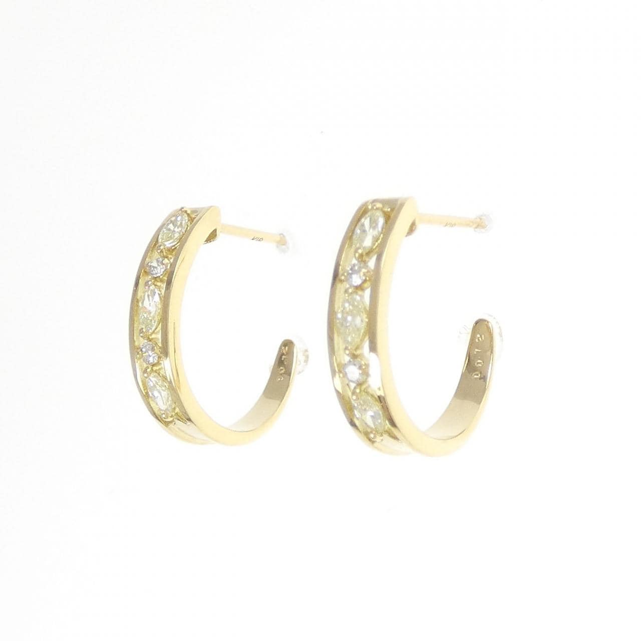 【新品】K18YG ダイヤモンド ピアス 0.24CT