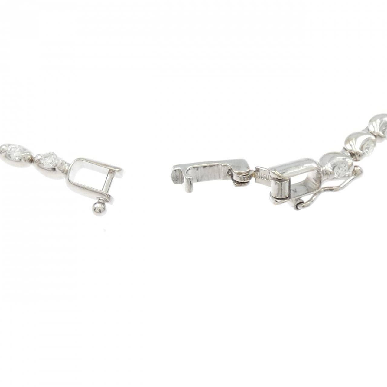 K18WG ダイヤモンド ブレスレット 1.00CT