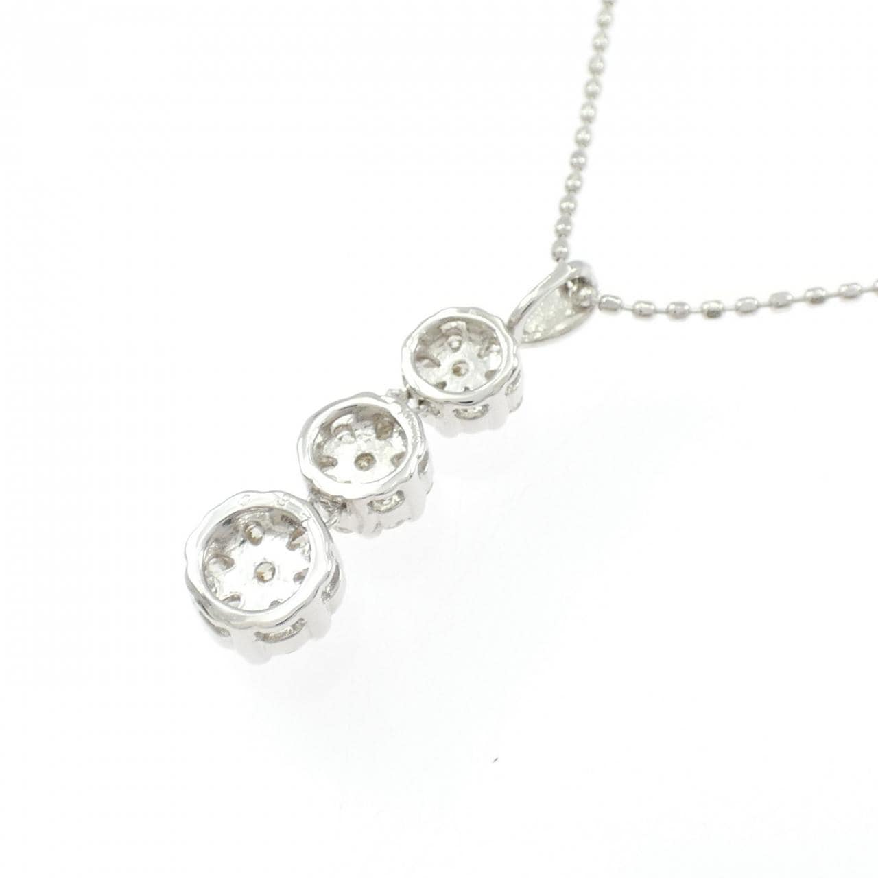 K18WG ダイヤモンド ネックレス 0.37CT