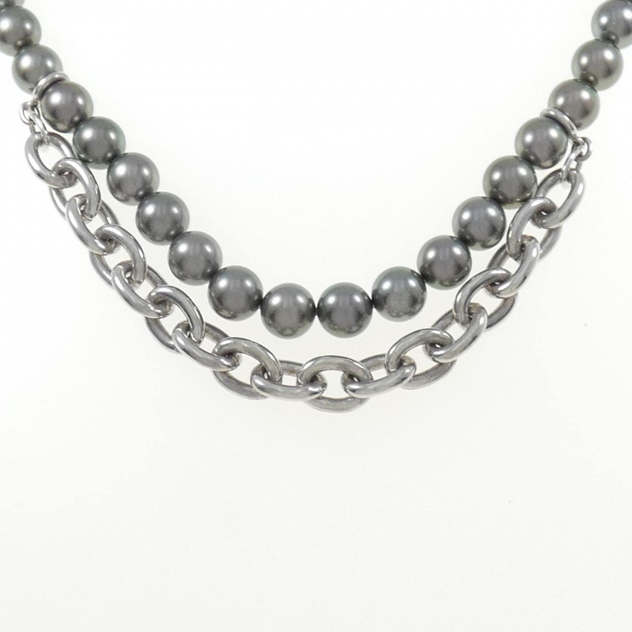 MIKIMOTO black butterfly pearl necklace 8-9mm
