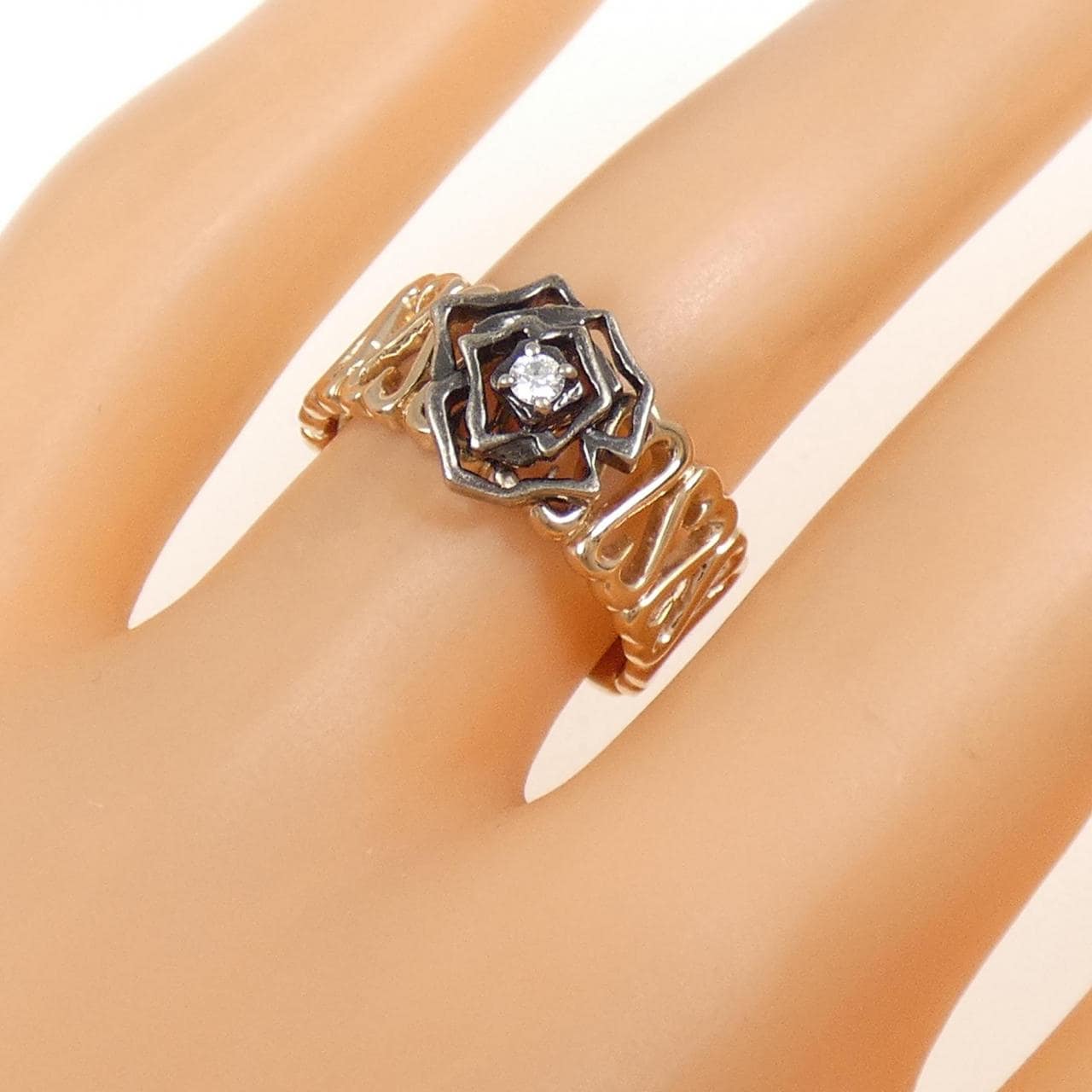 K18PG/K18BG ダイヤモンド リング 0.034CT