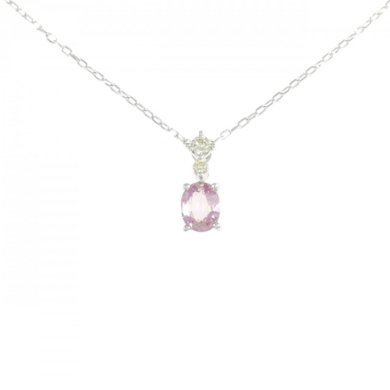 K18WG蓝宝石项链0.654CT