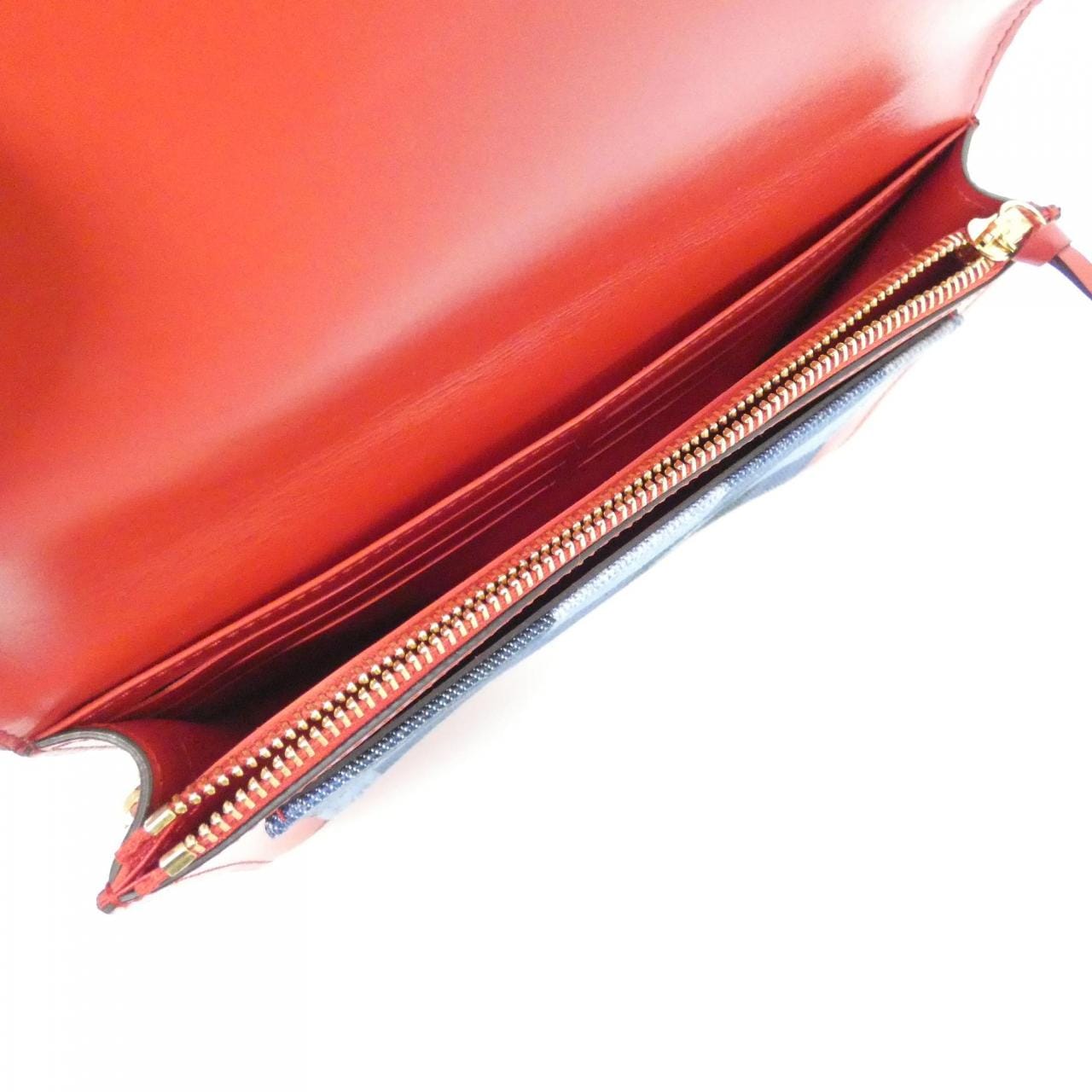 ルイヴィトン デニム モノグラム ポルトフォイユ フロール チェーン M69036 チェーンウォレット