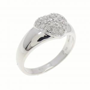 K18WG ハート ダイヤモンド リング 0.24CT