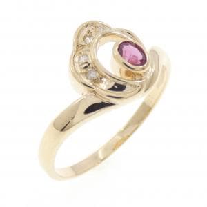 K18YG ルビー リング 0.10CT