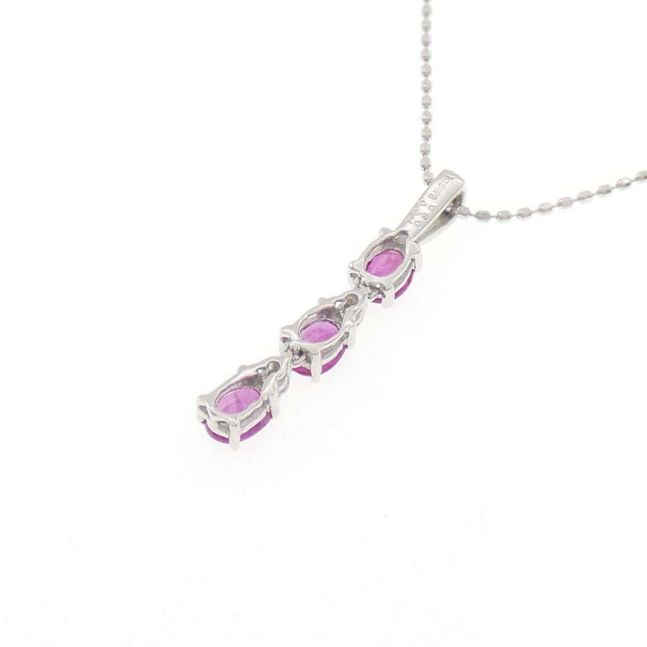 K18WG ルビー ネックレス 0.60CT