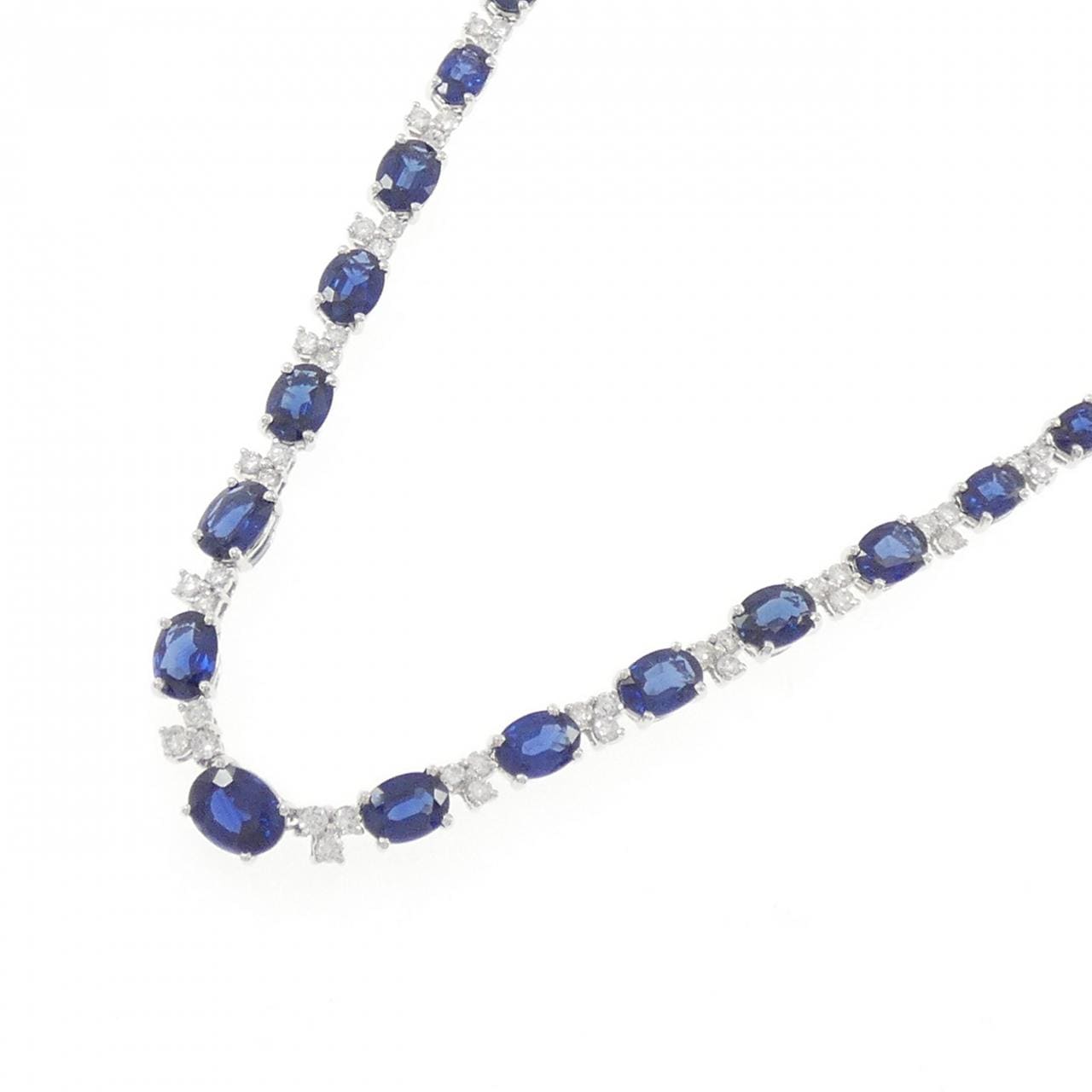 K18WG サファイヤ ネックレス 24.50CT