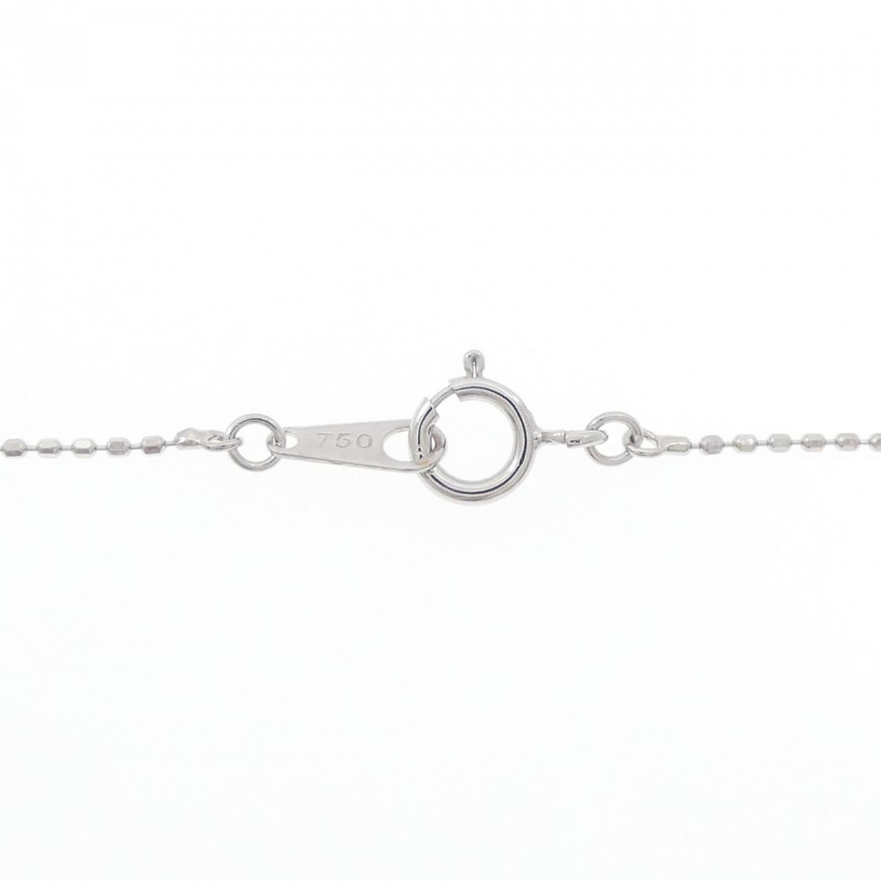 K18WG/750WG ルビー ネックレス 0.67CT