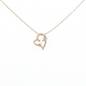 K18PG ハート ダイヤモンド ネックレス 0.05CT