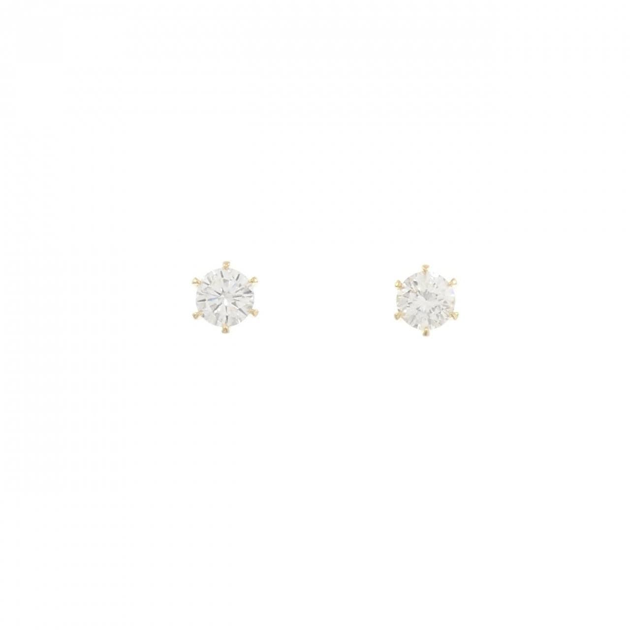 【リメイク】K18YG/ST ダイヤモンド ピアス 0.305CT 0.308CT F SI1 Good