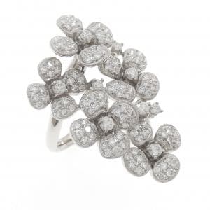 K18WG フラワー ダイヤモンド リング 1.70CT