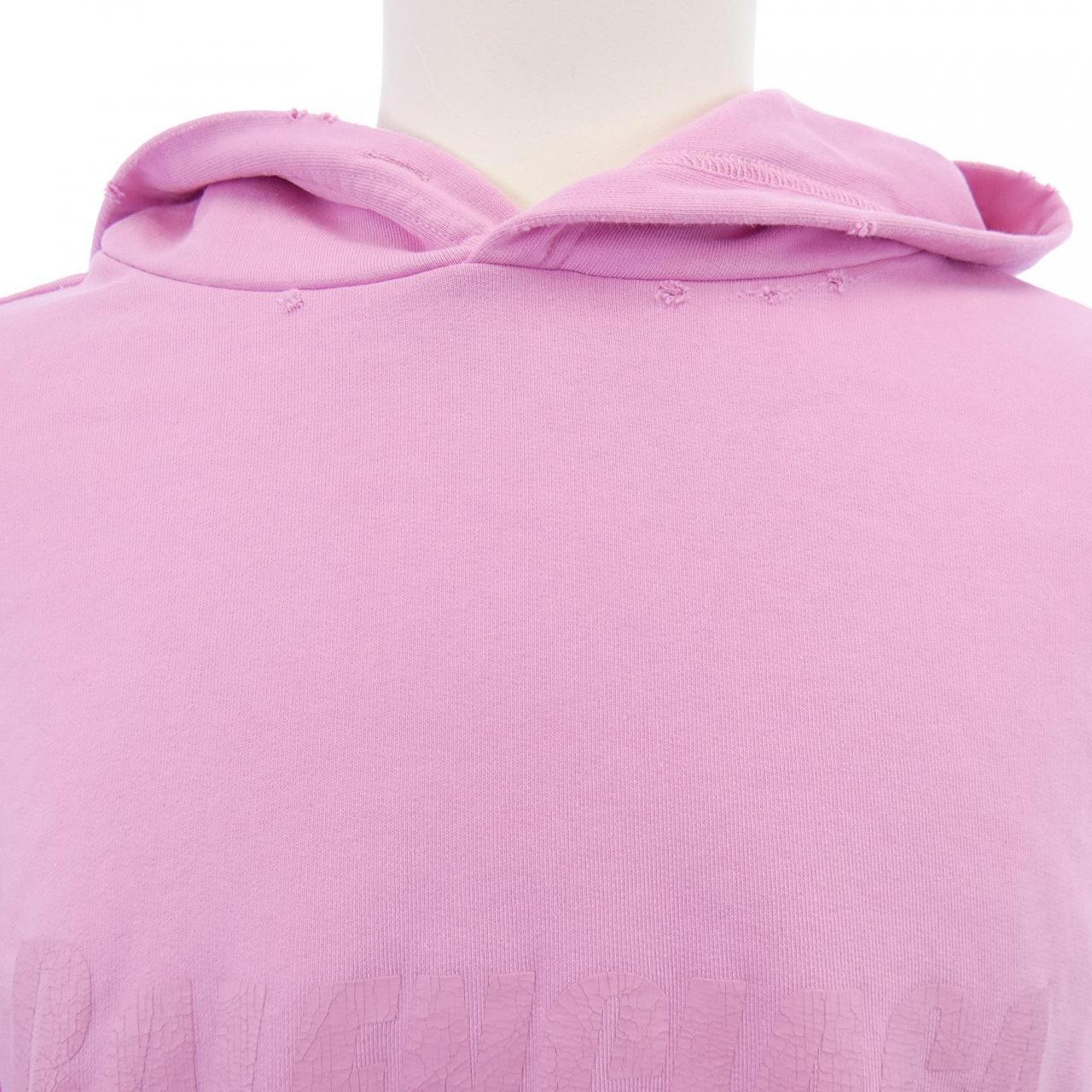 バレンシアガ BALENCIAGA DESTROYED LOGO PRINT HOODIE 729361 TNVL2 UNISEX パーカー