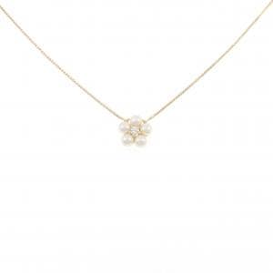 K18YG フラワー アコヤパール ネックレス