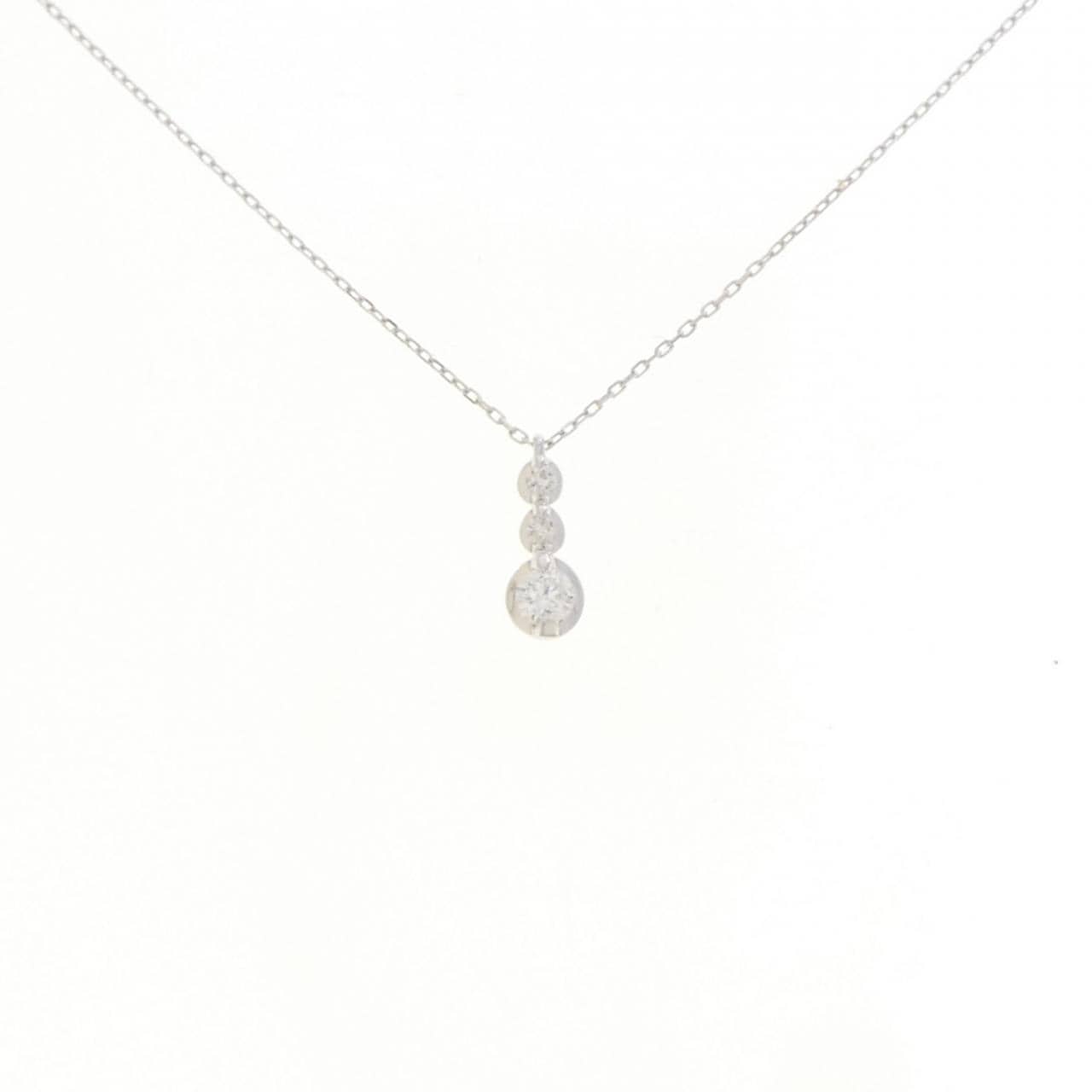 K10WG ダイヤモンド ネックレス 0.10CT