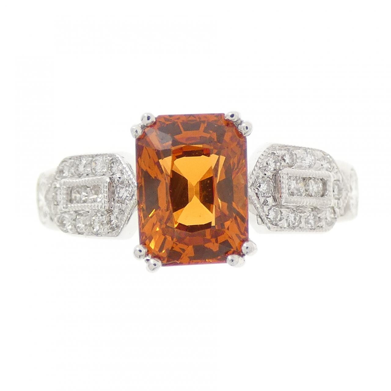750WG ガーネット リング 2.25CT