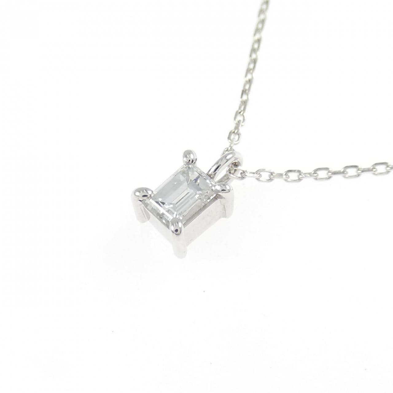 K18WG ダイヤモンド ネックレス 0.18CT