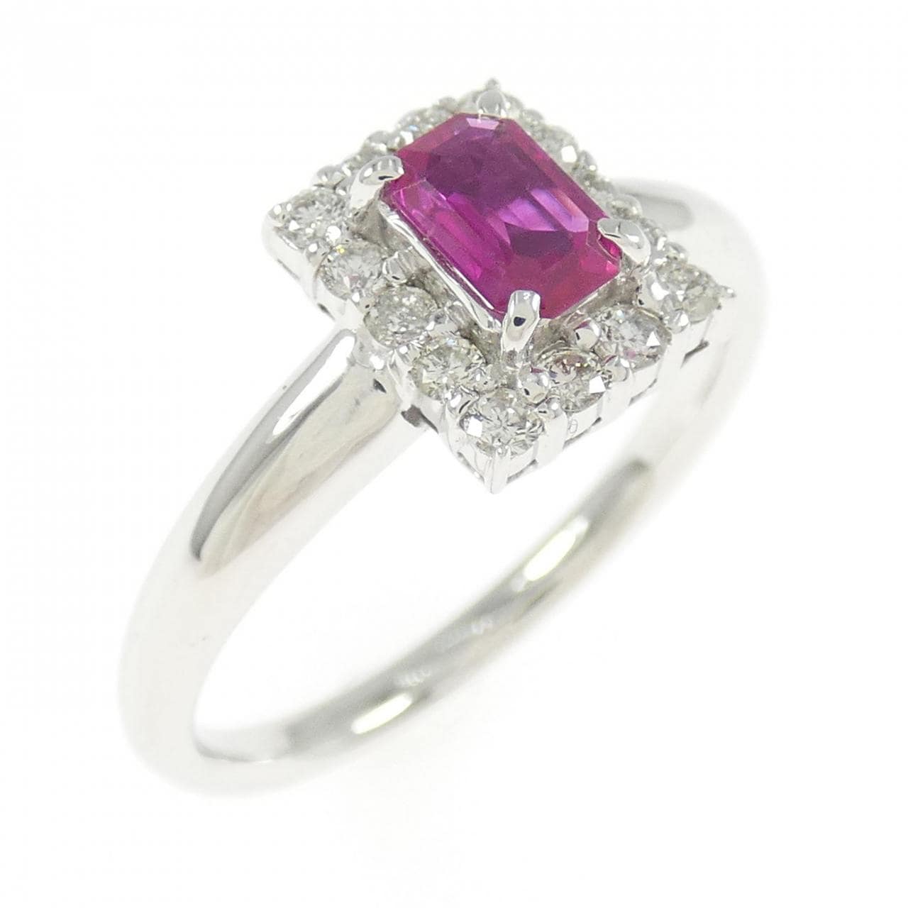K18WG ルビー リング 0.48CT