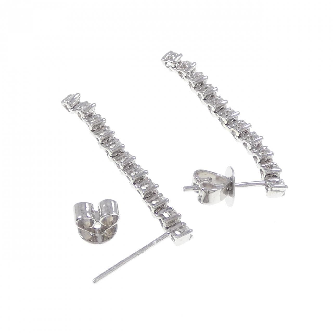 K18WG/750WG ダイヤモンド ピアス 0.45CT
