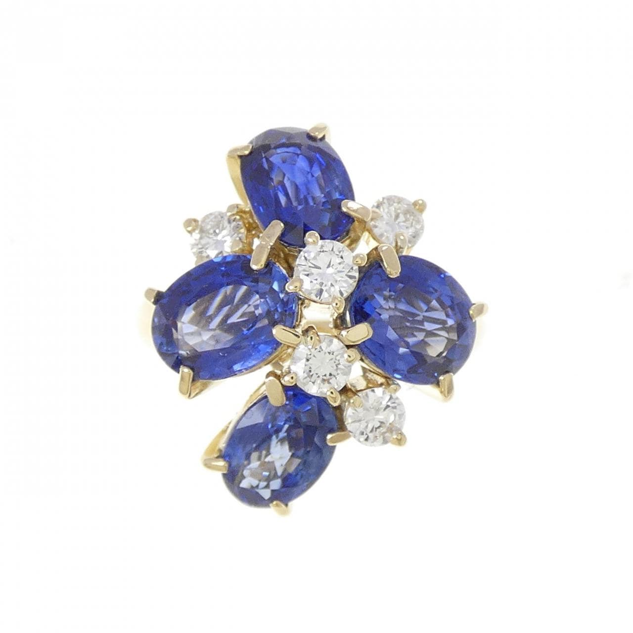 K18YG サファイヤ リング 4.61CT