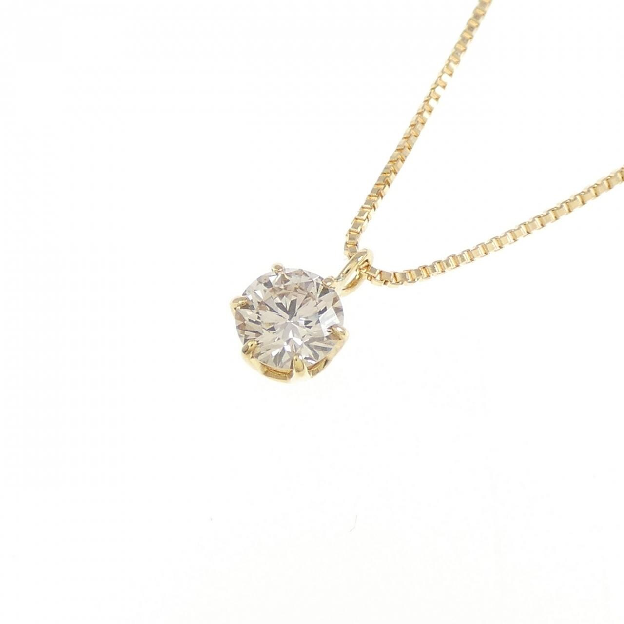 K18YG ソリティア ダイヤモンド ネックレス 0.252CT