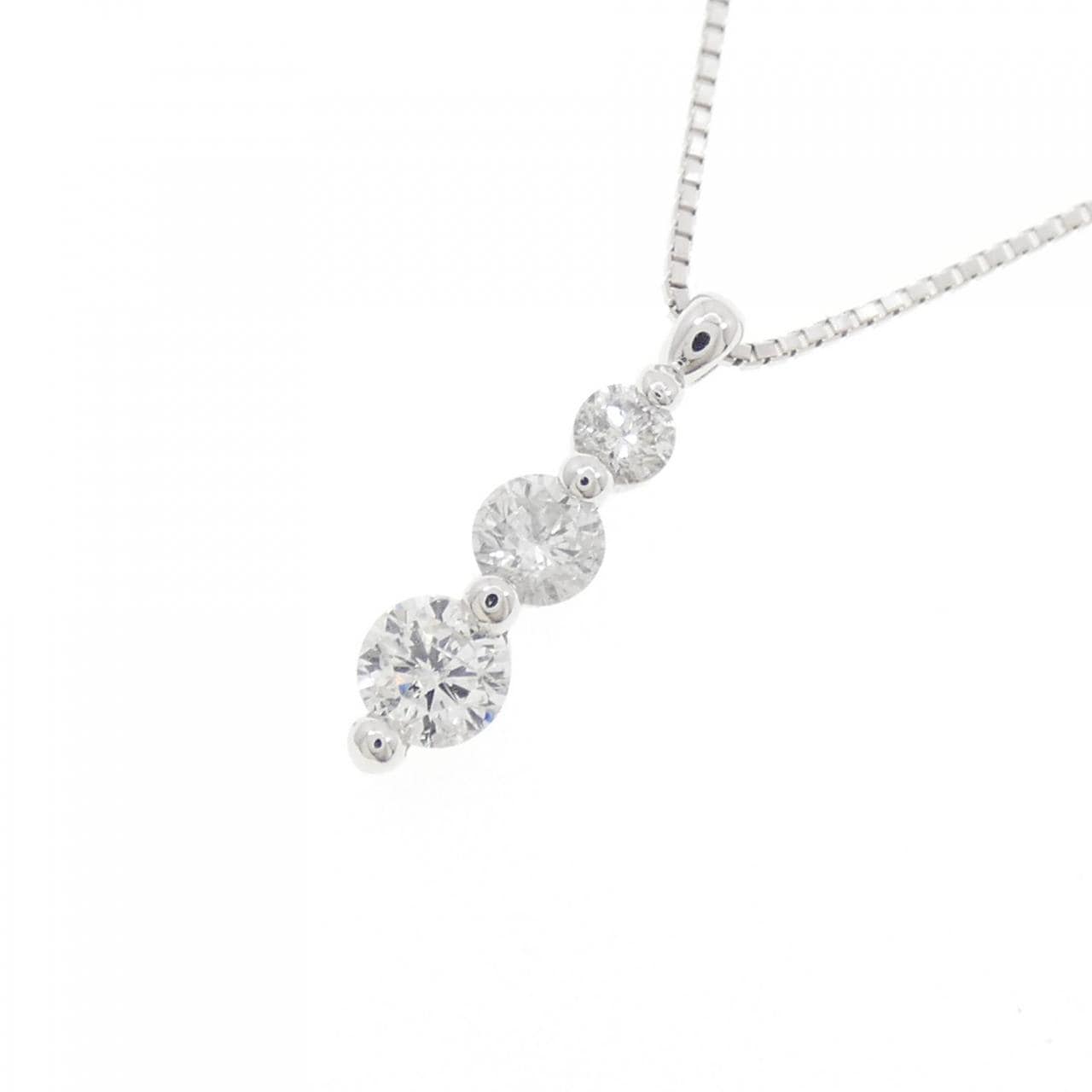 K18WG ダイヤモンド ネックレス 0.50CT