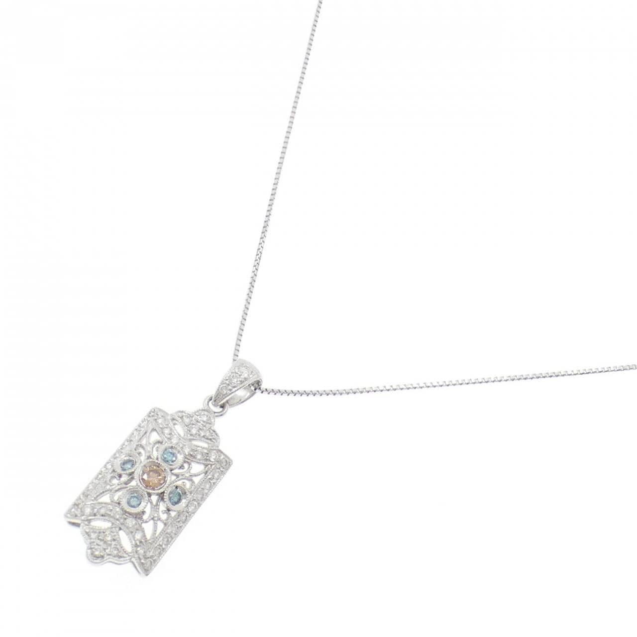 K18WG ダイヤモンド ネックレス 0.60CT