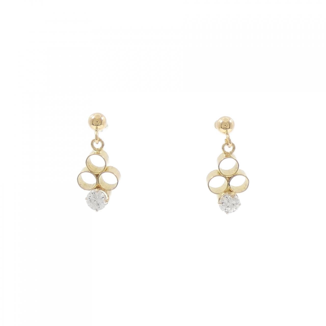 K18YG キュービック ピアス