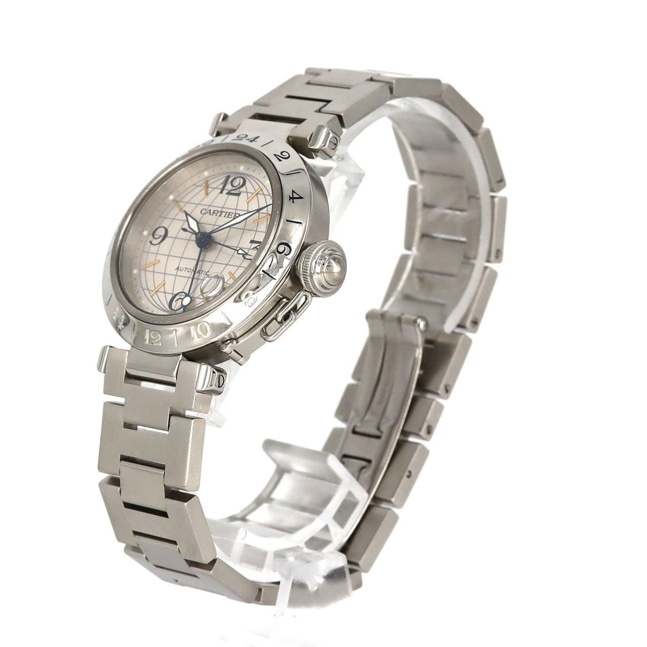 カルティエ パシャC GMT W31029M7 SS 自動巻