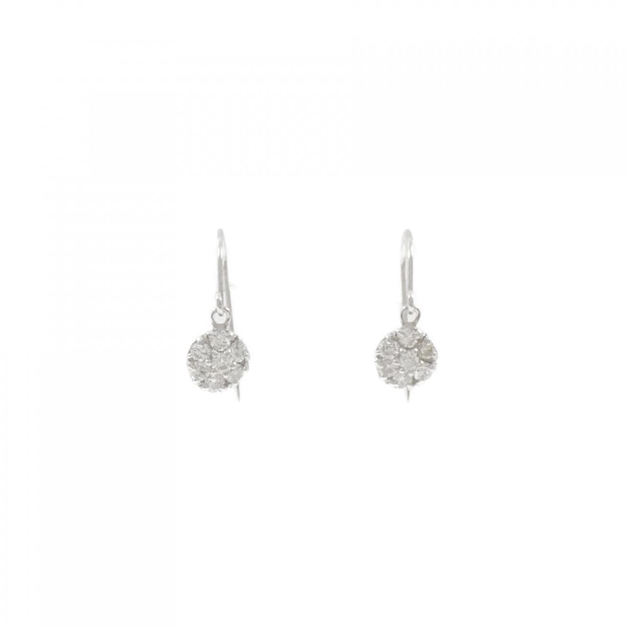 K10WG ダイヤモンド ピアス 0.30CT