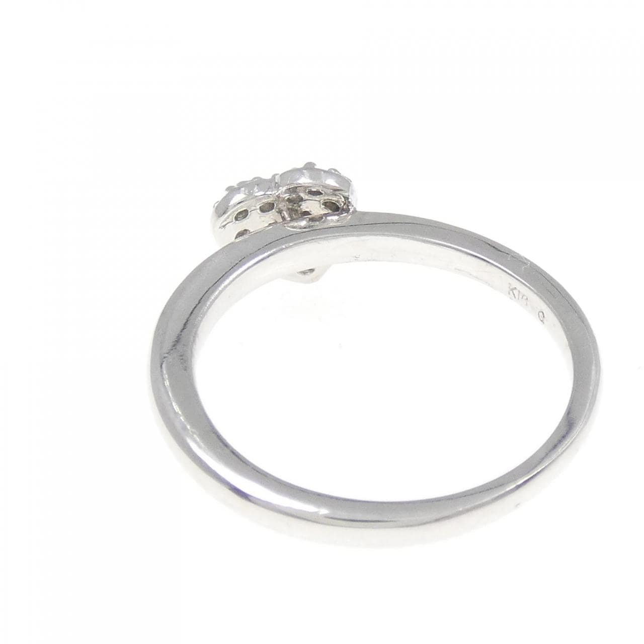K18WG heart Diamond ring 0.15CT
