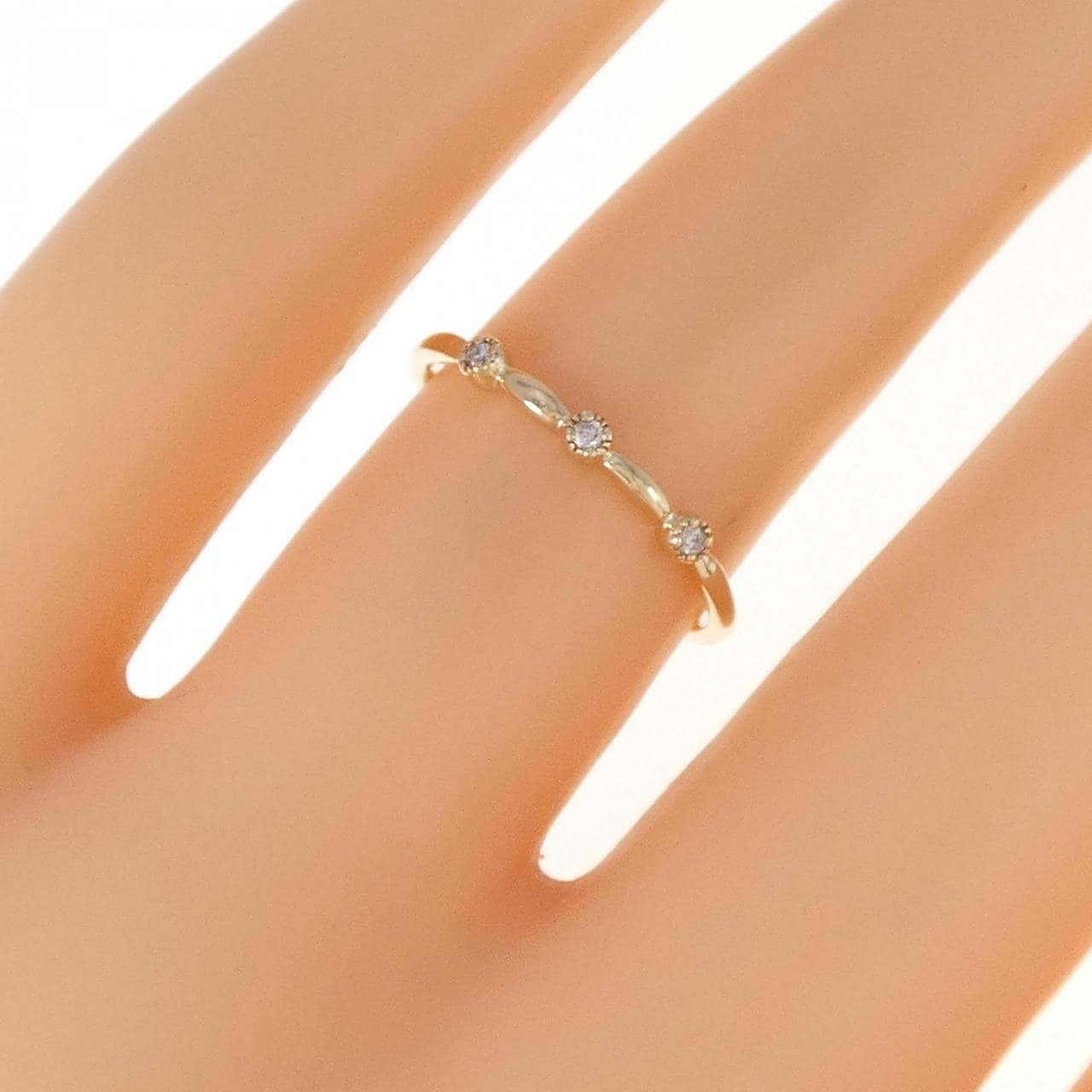 K10YG ダイヤモンド リング 0.02CT