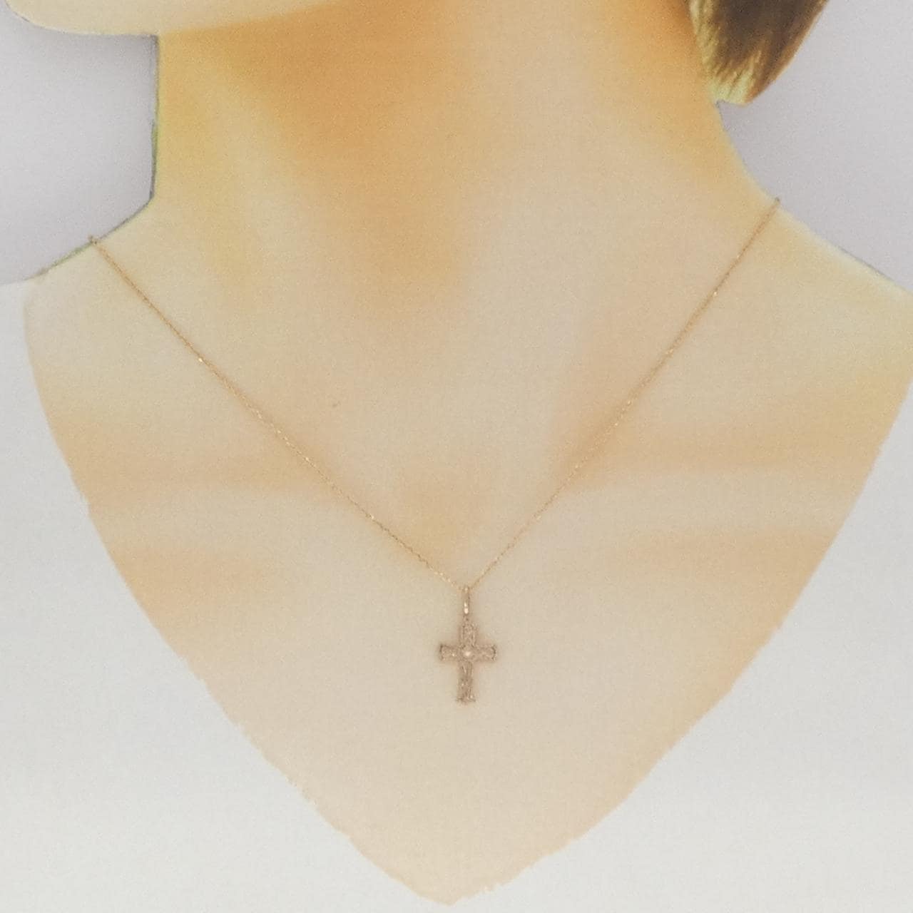 K18PG クロス ネックレス