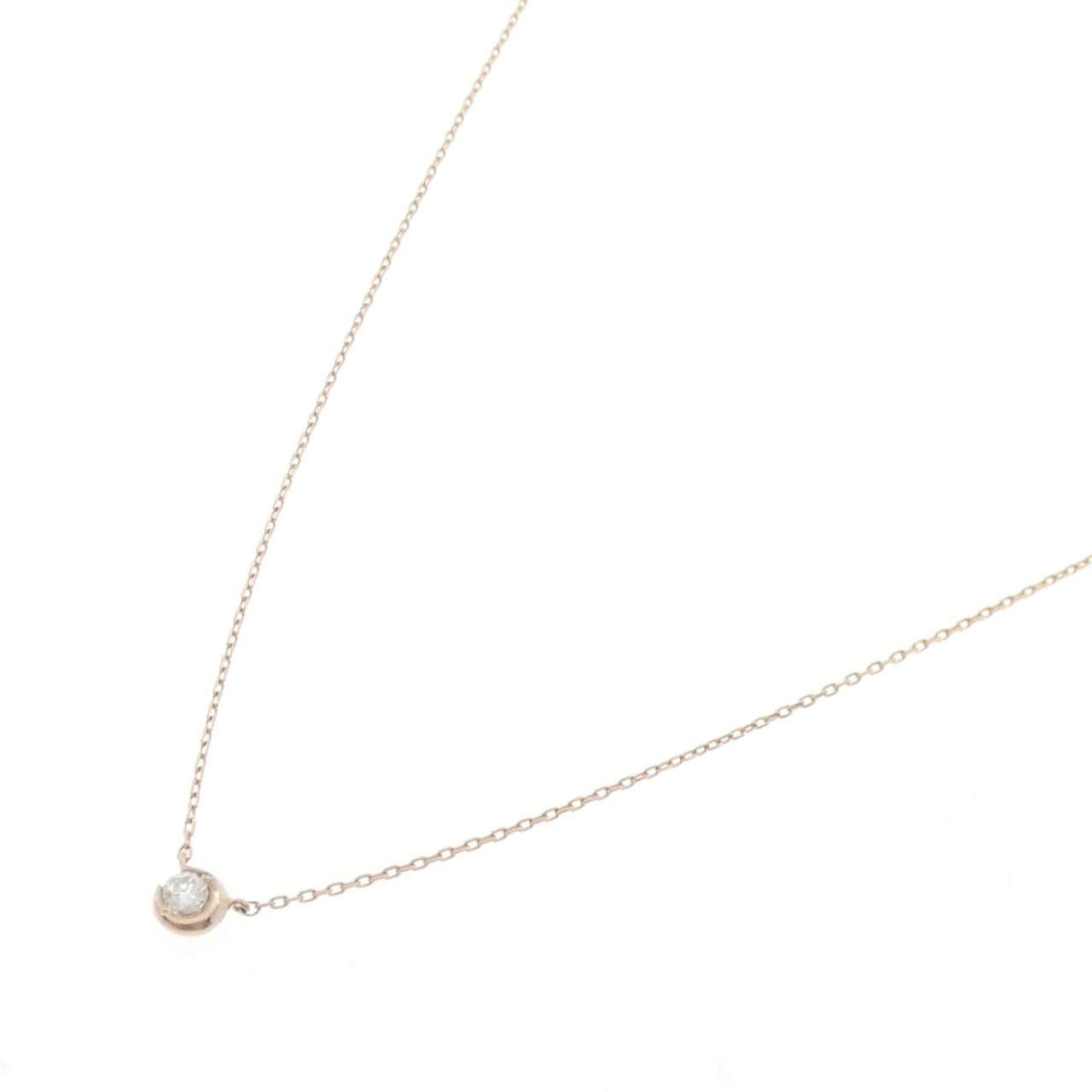 スタージュエリー ムーンセッティング ネックレス 0.04CT