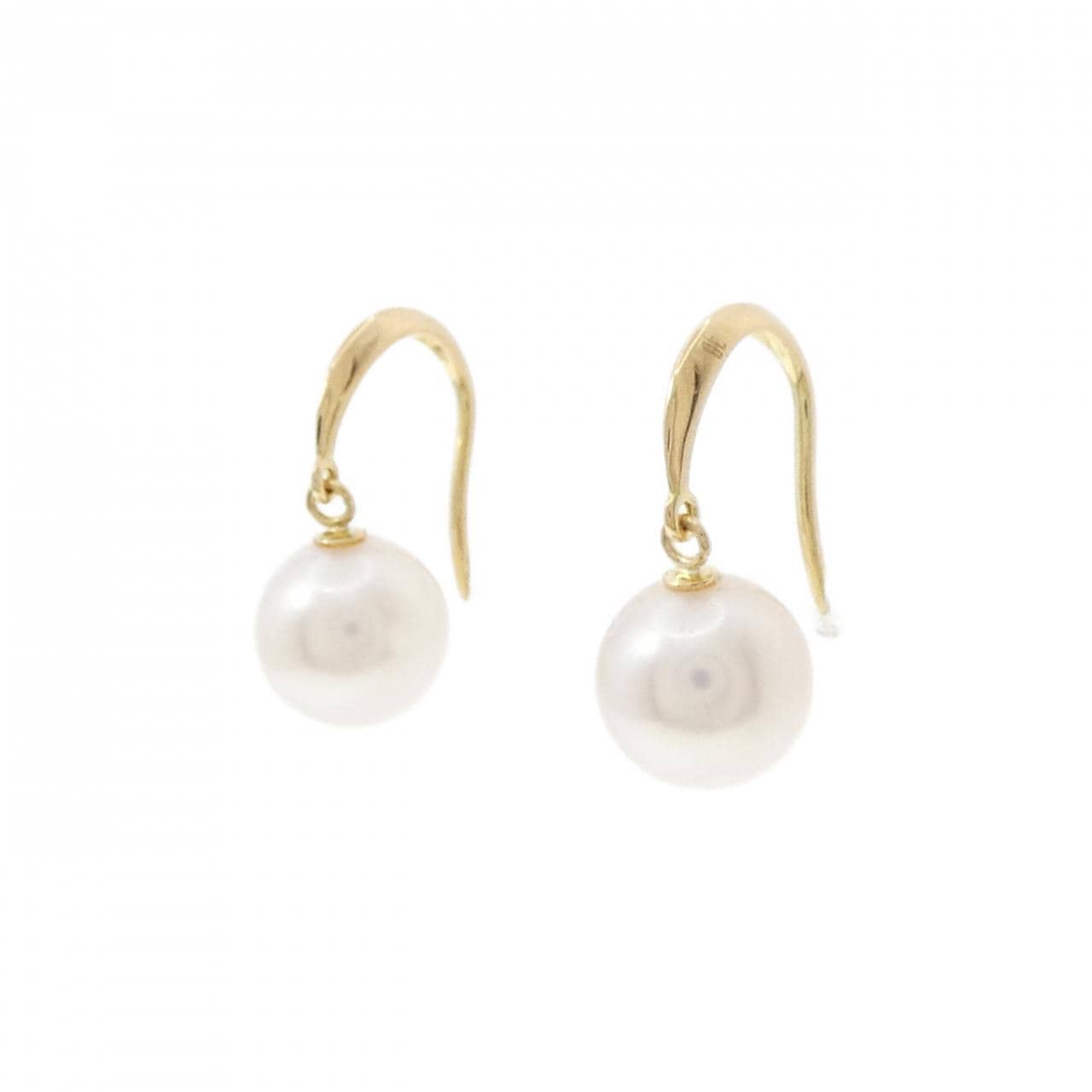 K18YG Akoya pearl earrings 7.8mm