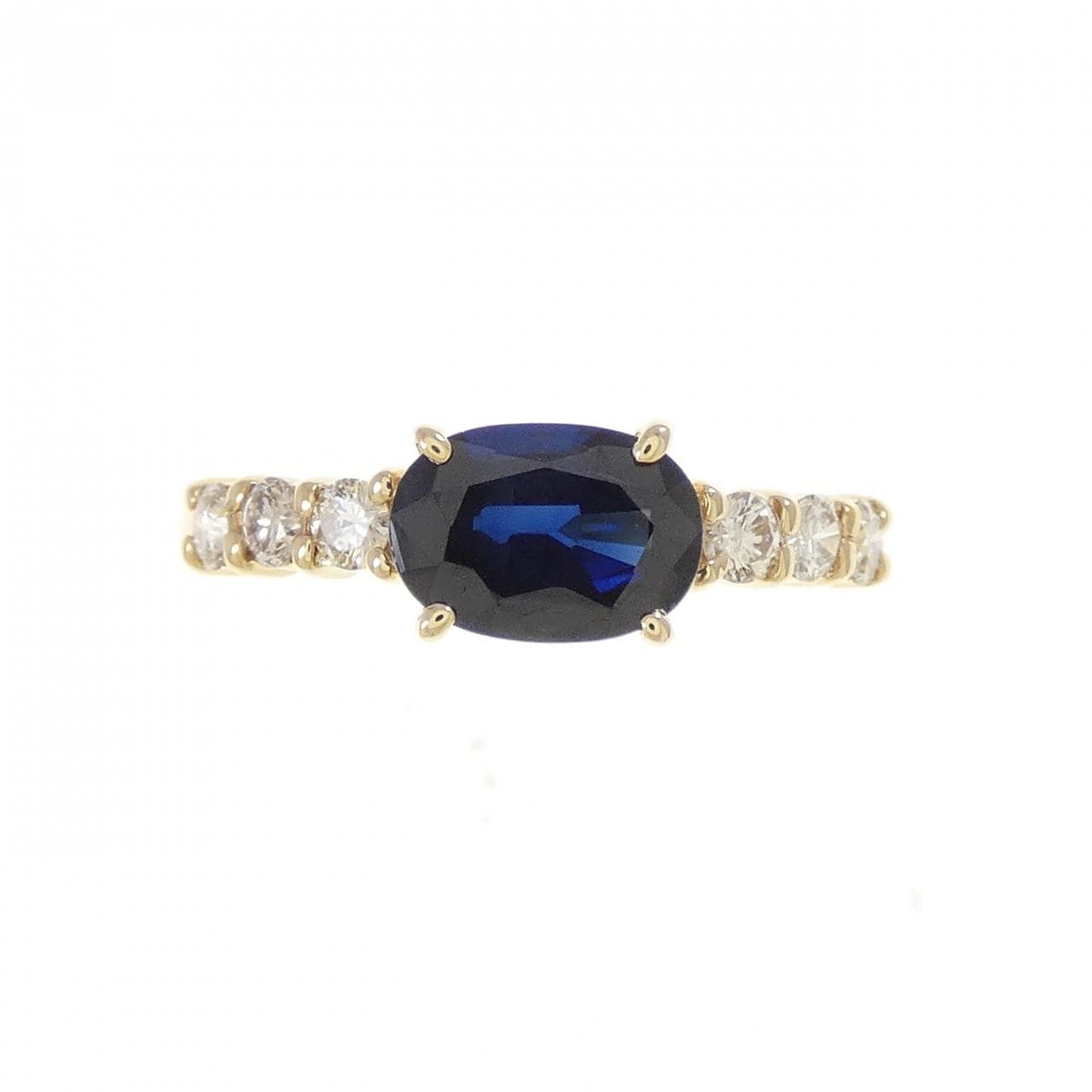 K18YG Sapphire Ring 1.05CT
