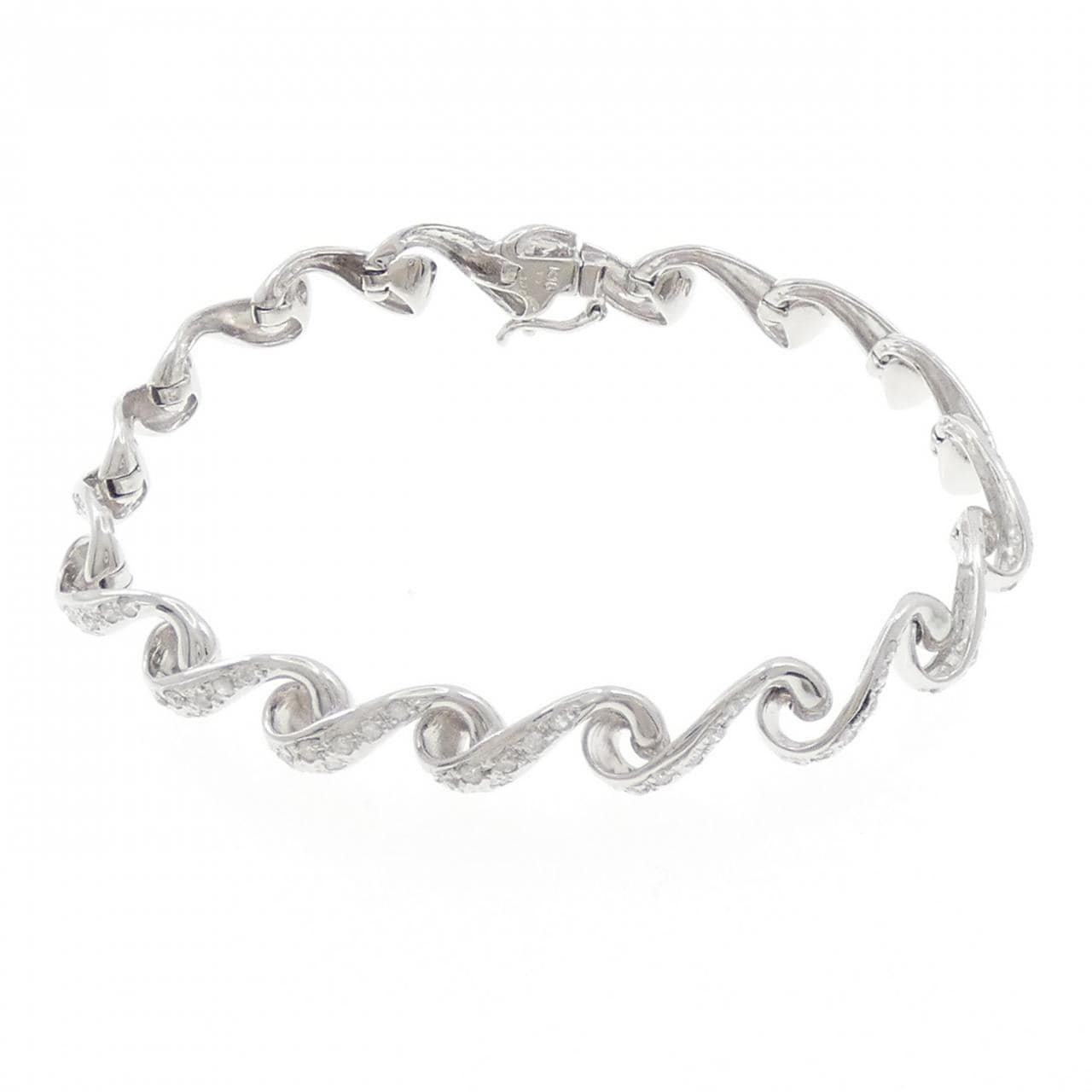 K18WG ダイヤモンド ブレスレット 1.00CT