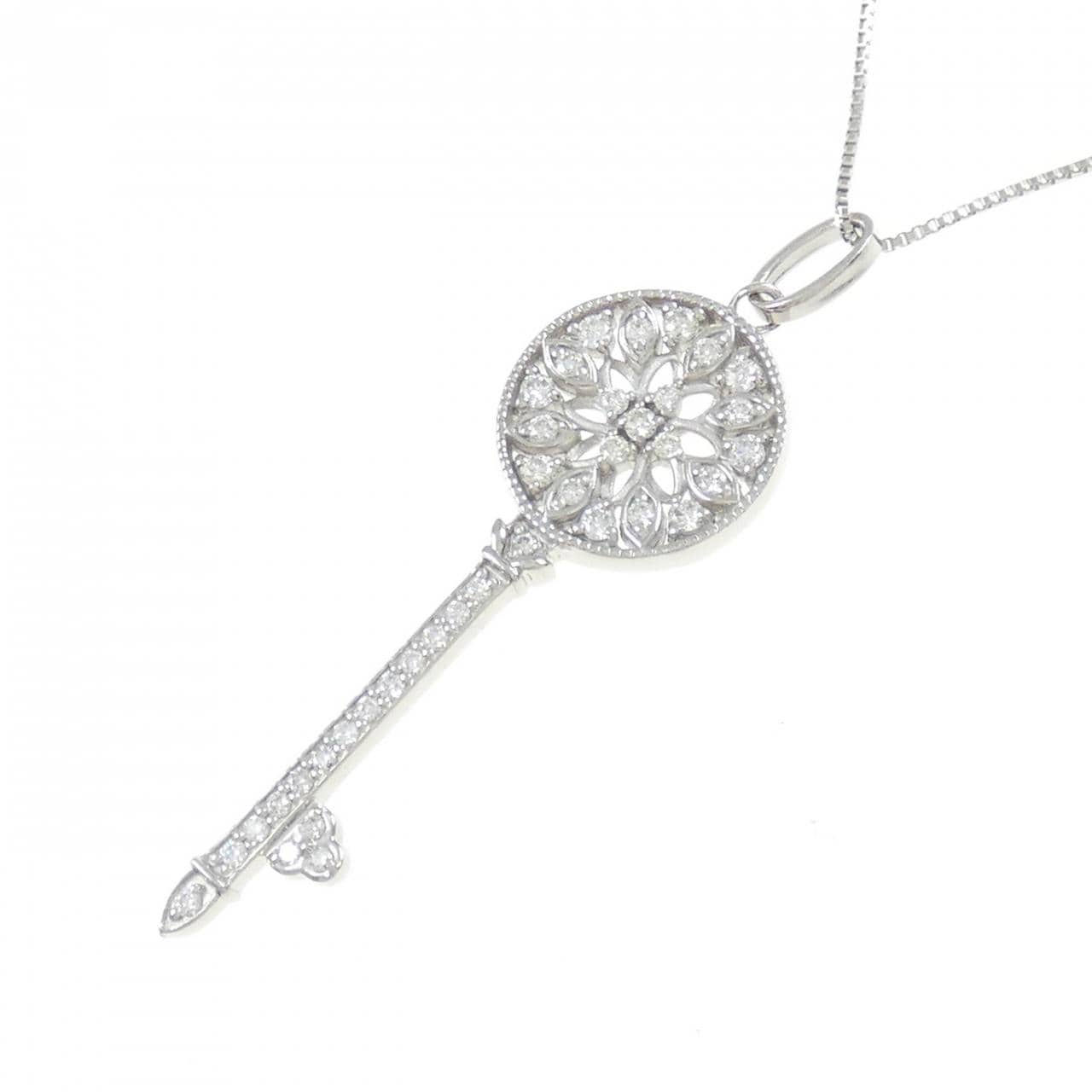 PT999/PT850 钥匙钻石项链 0.20CT