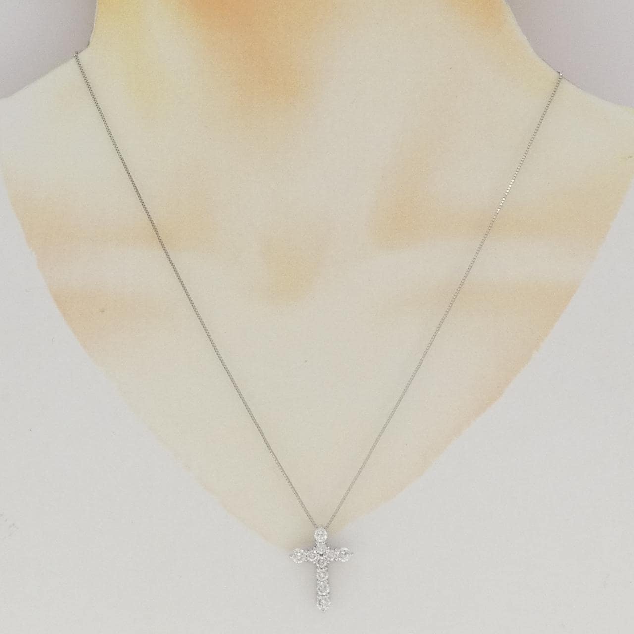 PT/PT850 クロス ダイヤモンド ネックレス 1.02CT