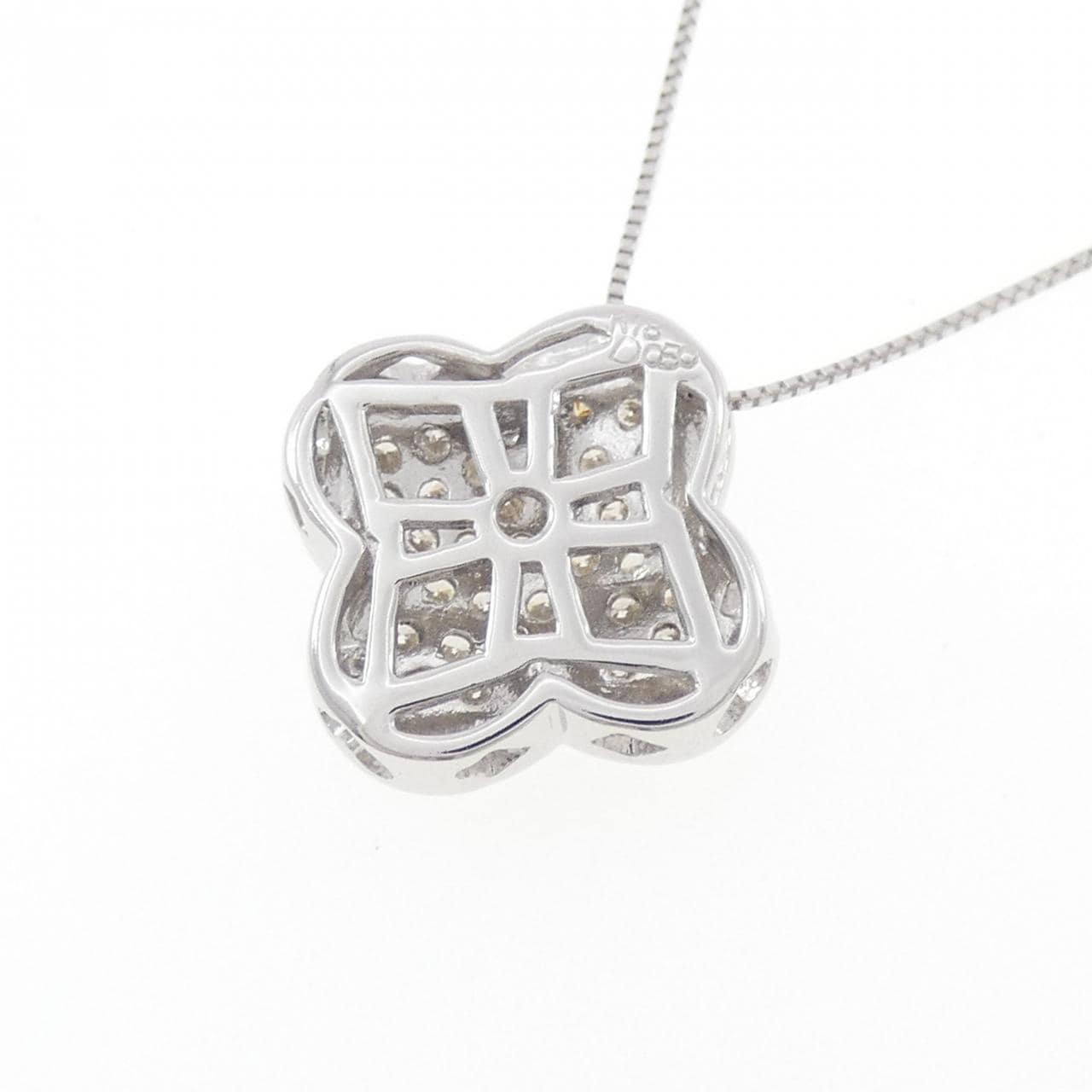 K18WG パヴェ ダイヤモンド ネックレス 0.50CT