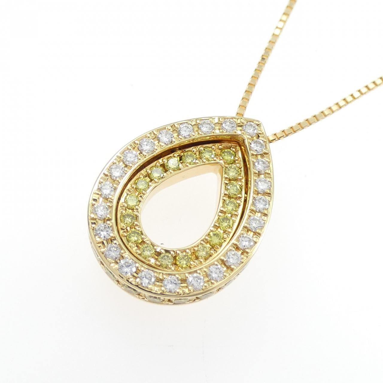 K18YG ダイヤモンド ネックレス 0.84CT
