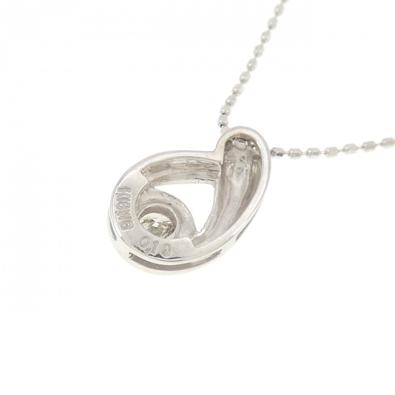 K18WG/750WG ダイヤモンド ネックレス 0.10CT