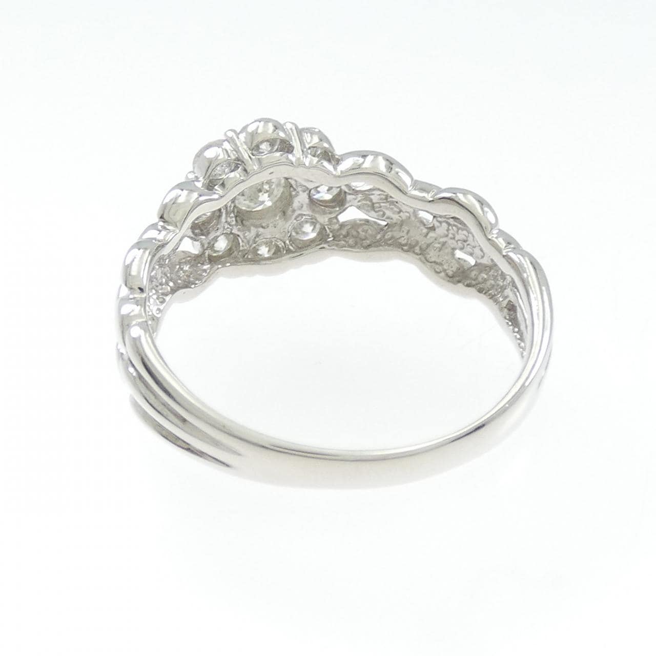 PT900 フラワー ダイヤモンド リング 0.23CT